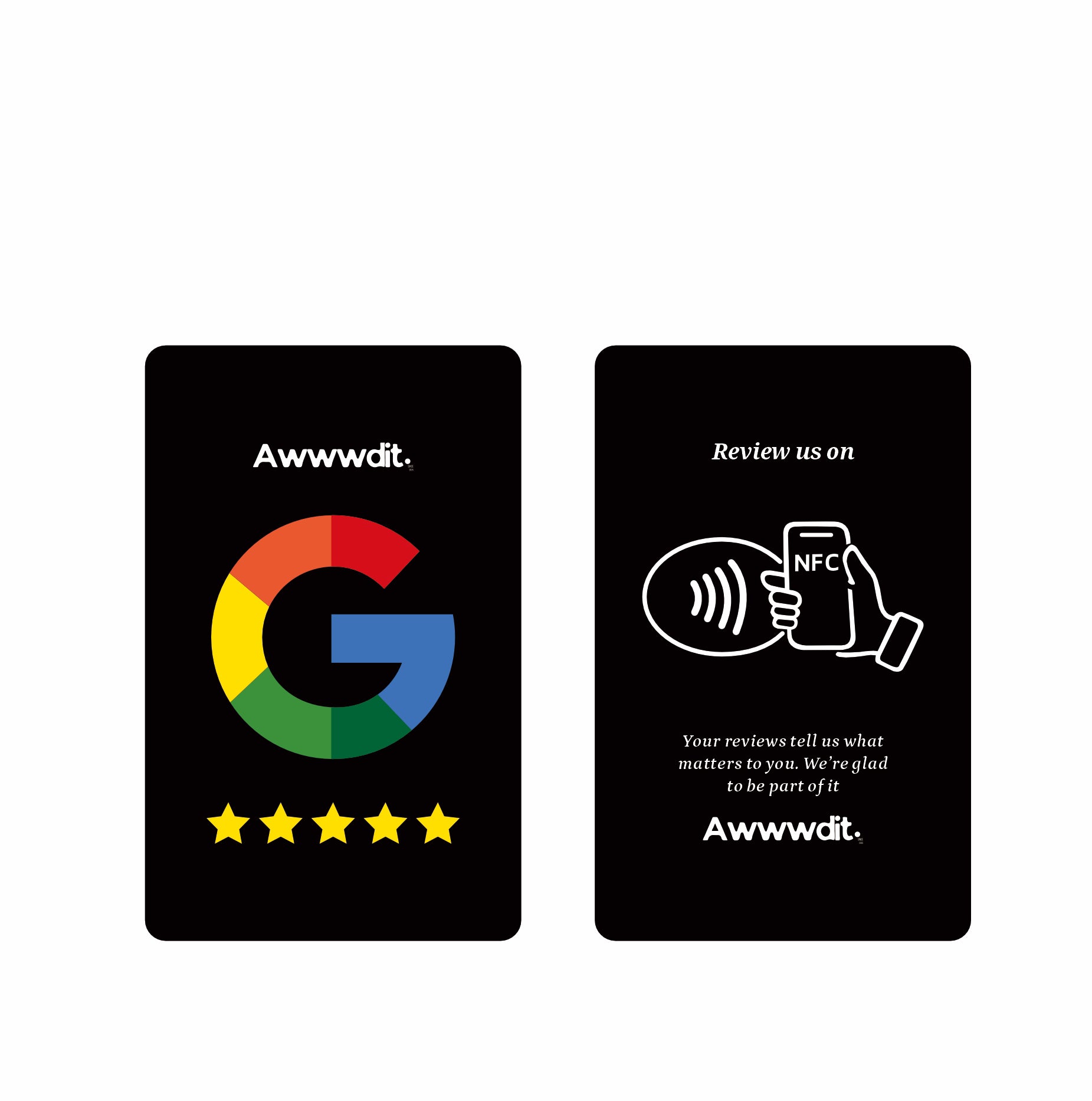 Google Review Card — Black