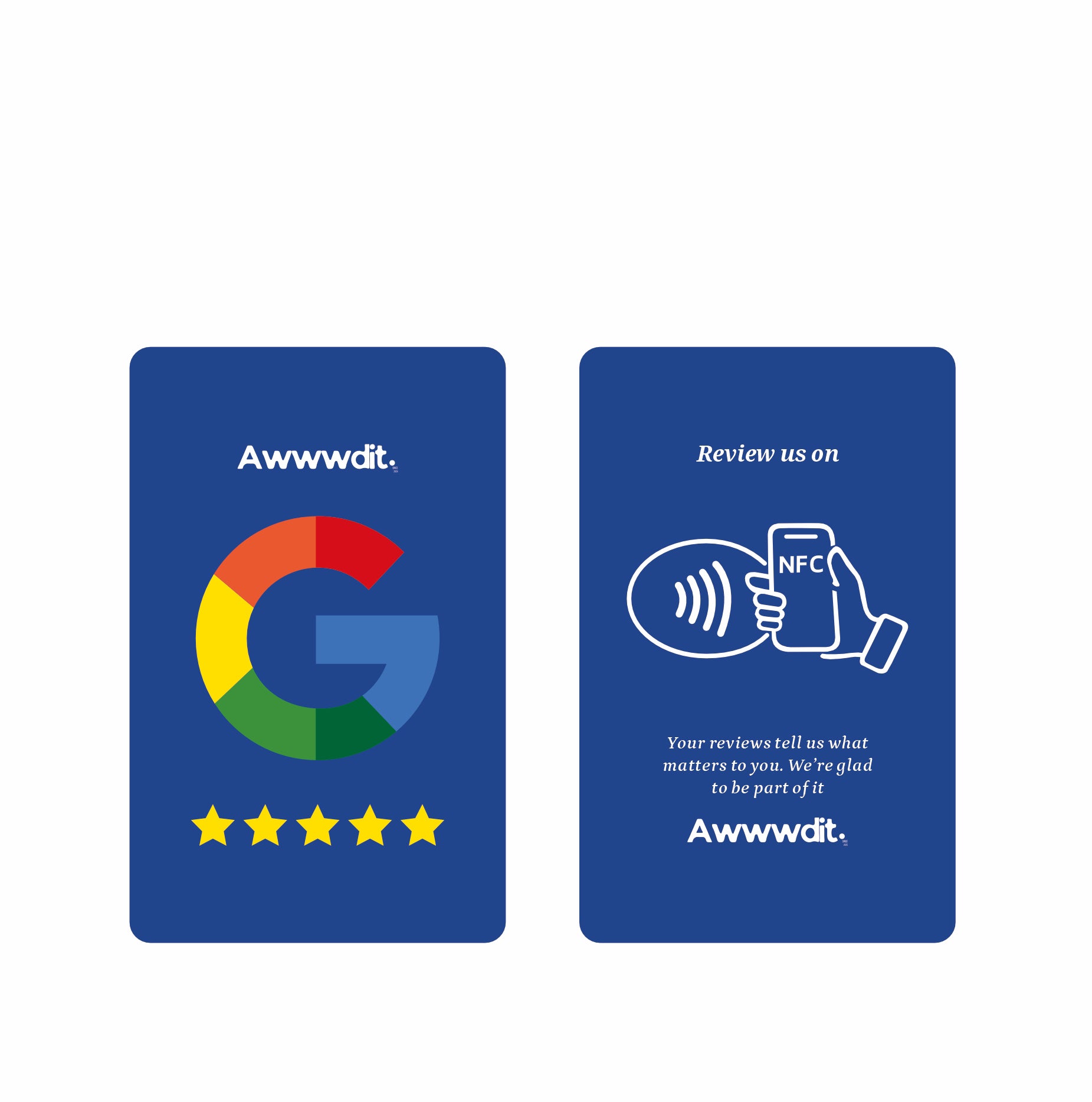 Google Review Card — Blue